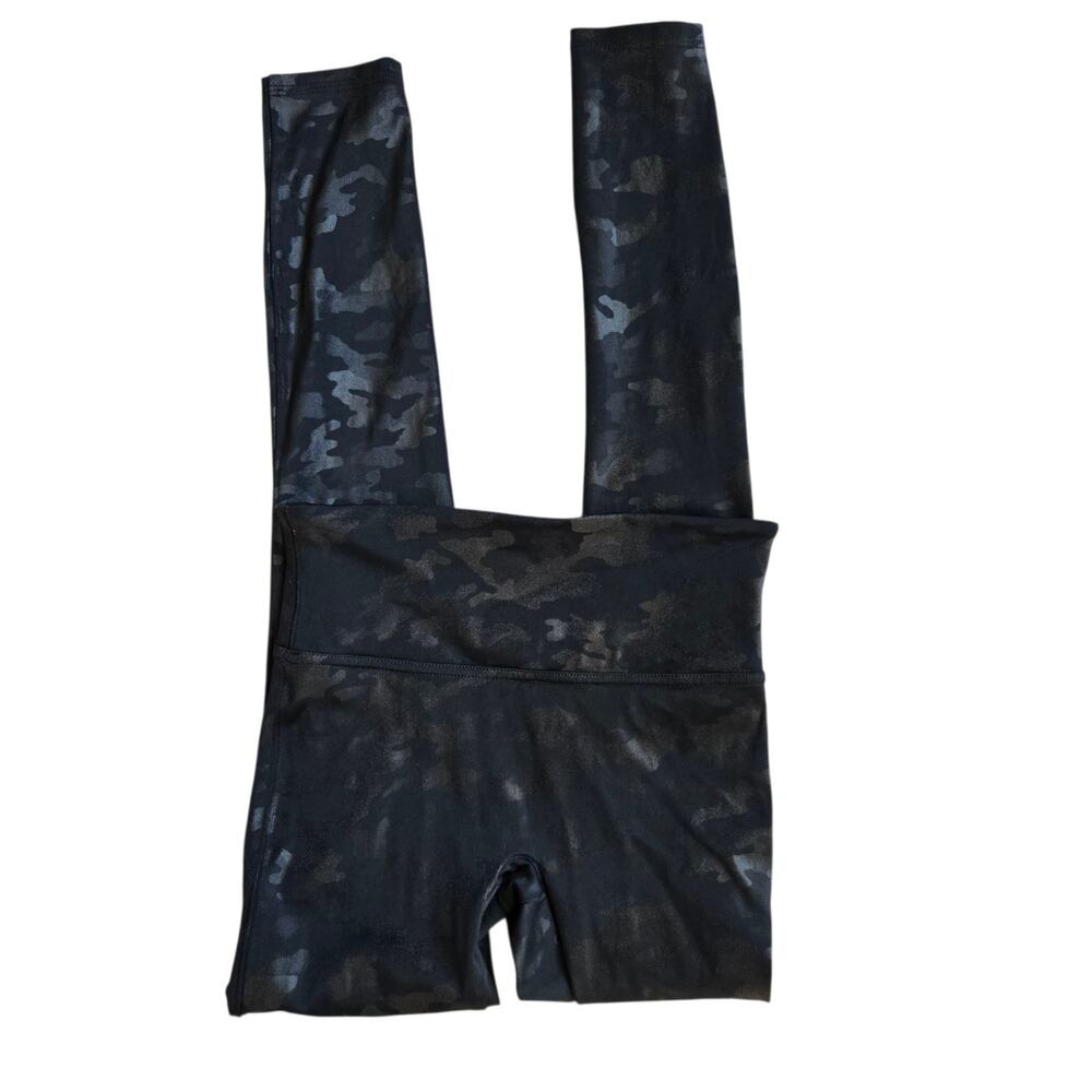 Spanx Black Camo Leggings Stretch Slimming High Rise Stretch Women Small - Picture 2 of 12